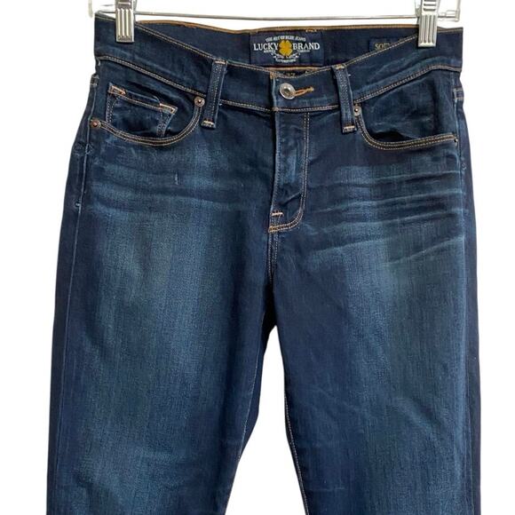 Lucky Brand Sofia Straight Jeans Dark Bacall Size 4/27 Excellent - Picture 5 of 16